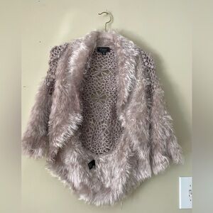 Dress Barn Collection Fuzzy Shrug Sweater S/M